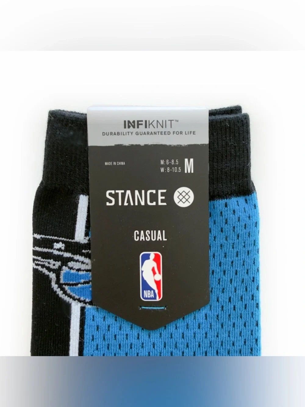 Stance Orlando Magic Shortcut Crew Socks Medium Mens Womens NBA Fan Gear Blue